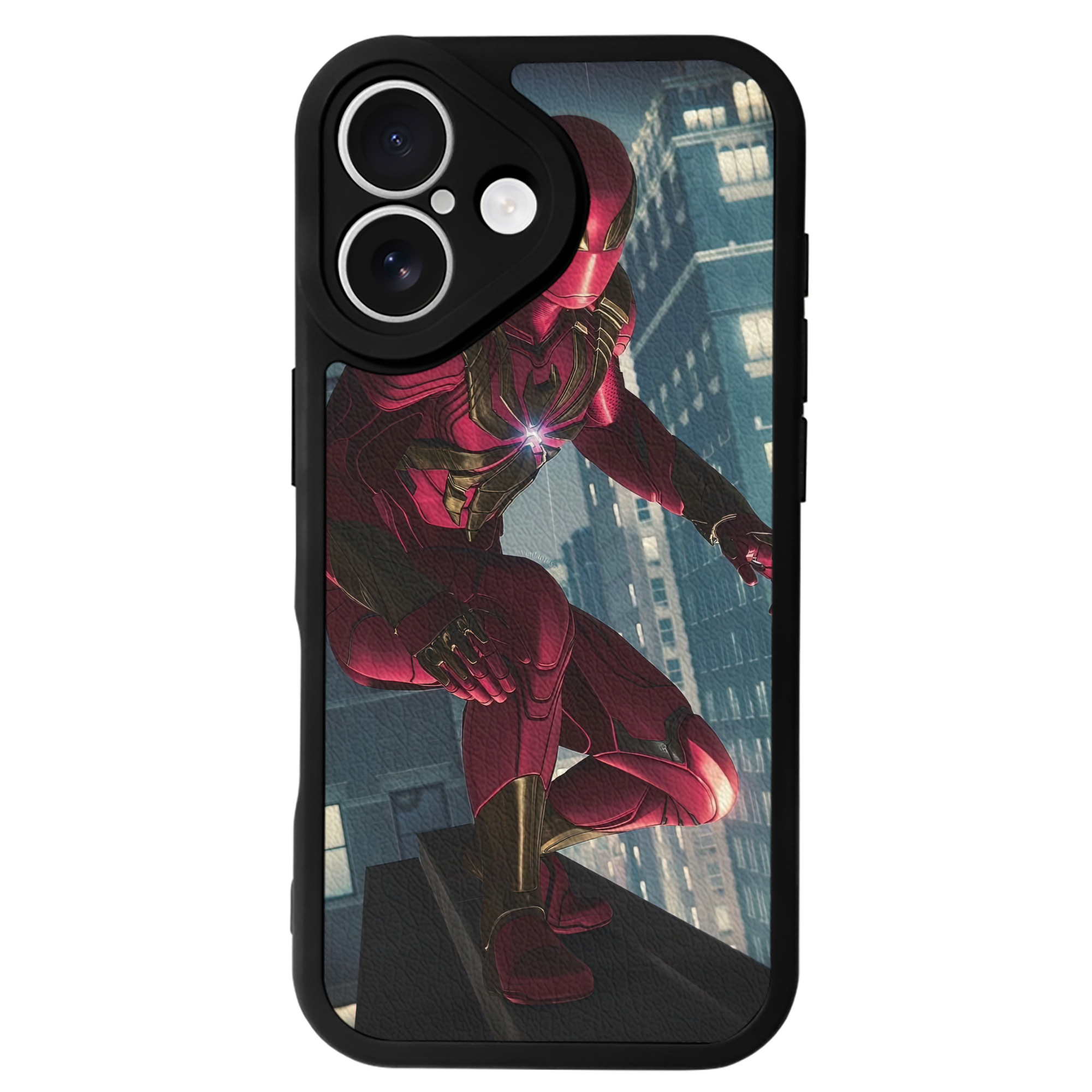 （画像用） Spider Man スパイダーマン 【iPhone 16シリーズ対応】シリコンスマホケース（レザー調） 材質：シリコン